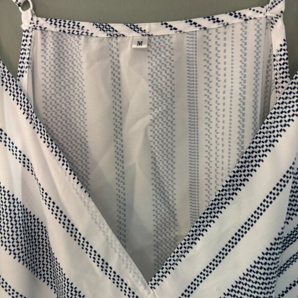 Wrap Front Striped Tank Top - Picture 3 of 4